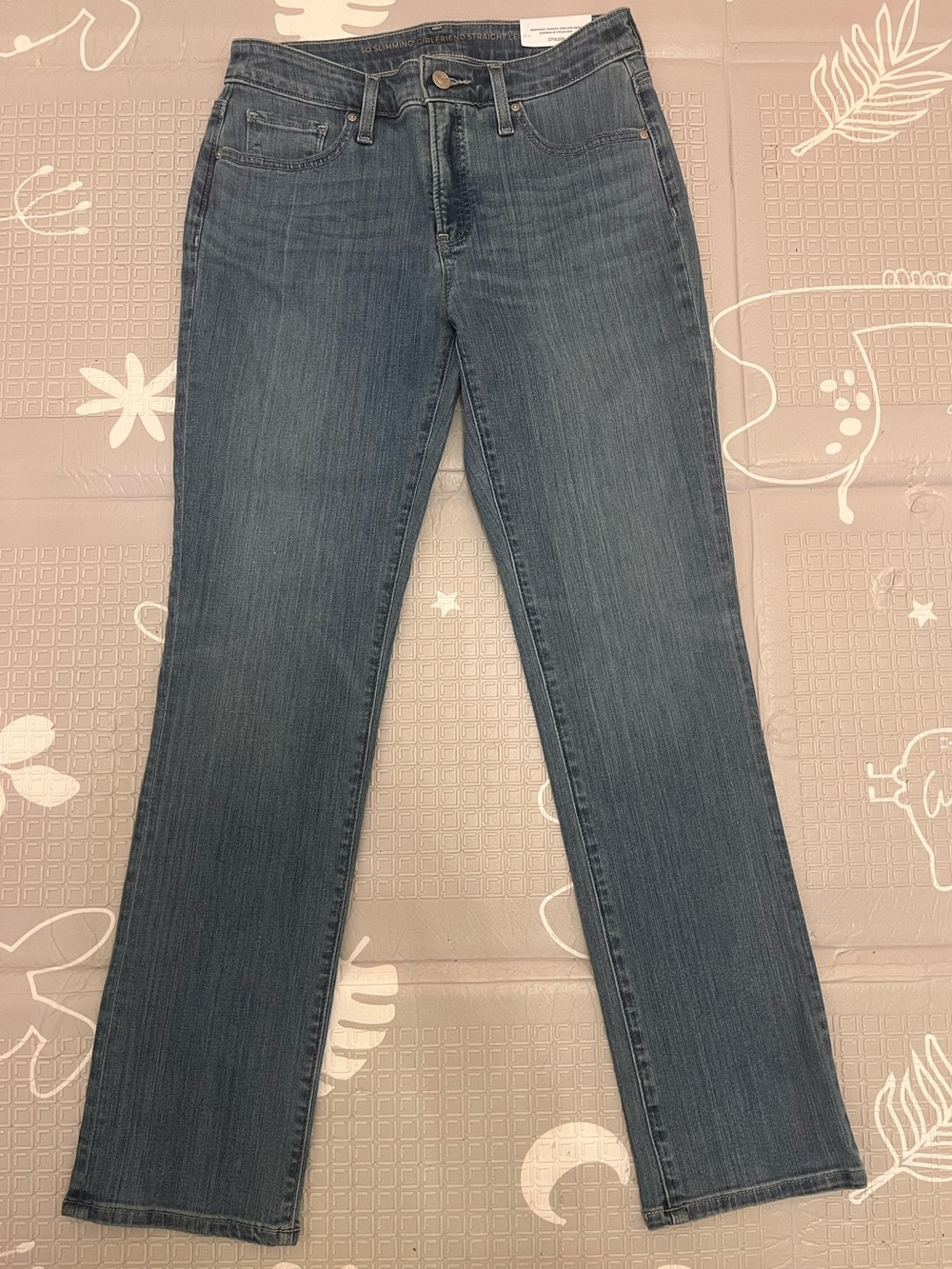 Chico's Straight-Leg Jeans in Medium Blue Wash